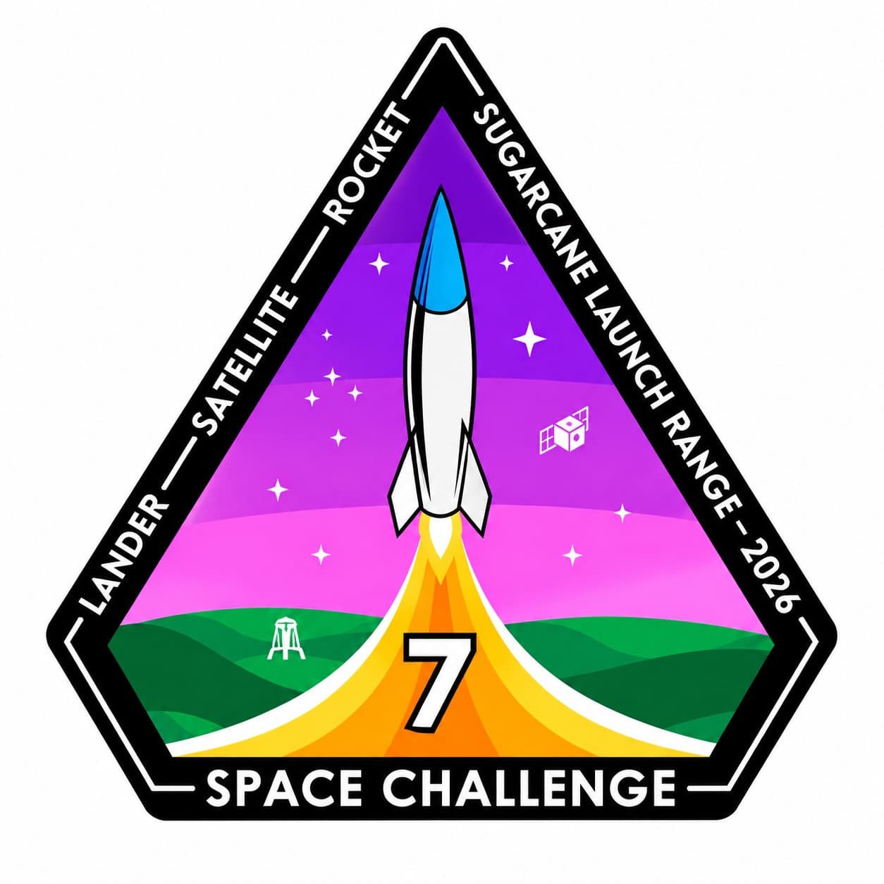 Insignia oficial del Latin America Space Challenge 2026, séptima edición